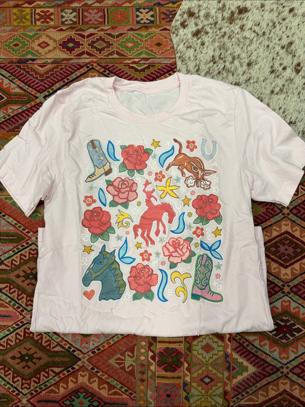 Pink Graphic Western Short-Sleeve Tee